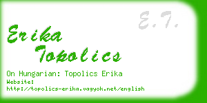 erika topolics business card